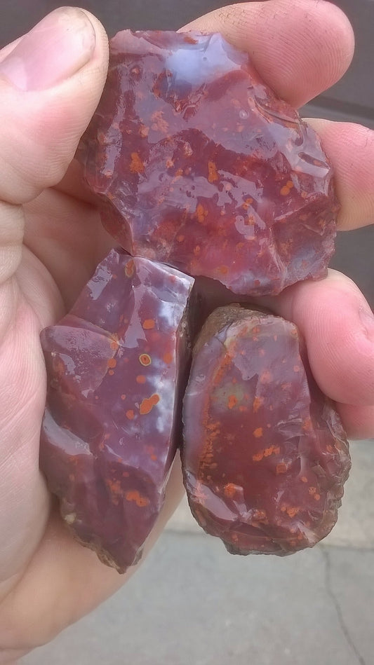 Rough Parcel of Pigeon Blood Agate, 20 LBS